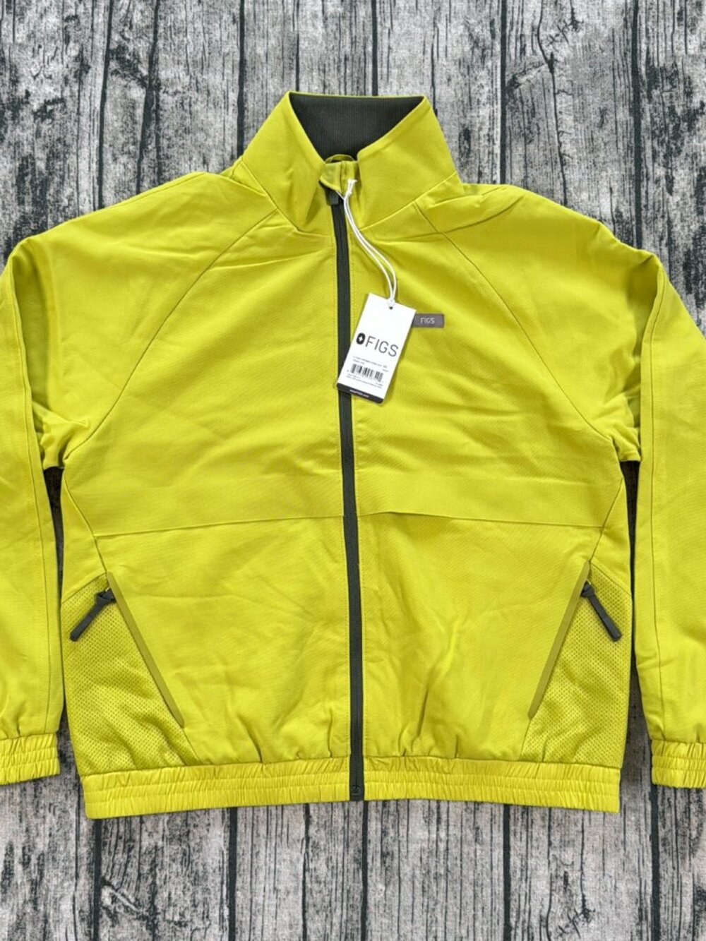 FIGS Sydney Performance Scrub Jacket Bonsai Chartreuse Women's XS NWT